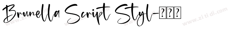 Brunella Script Styl字体转换